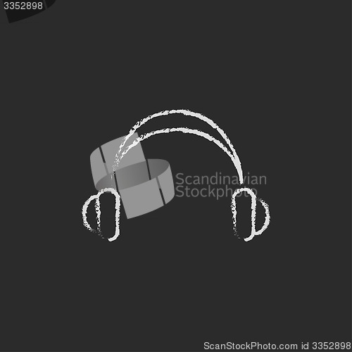 Image of Headphone drawn in chalk