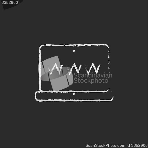 Image of Laptop screen drawn in chalk