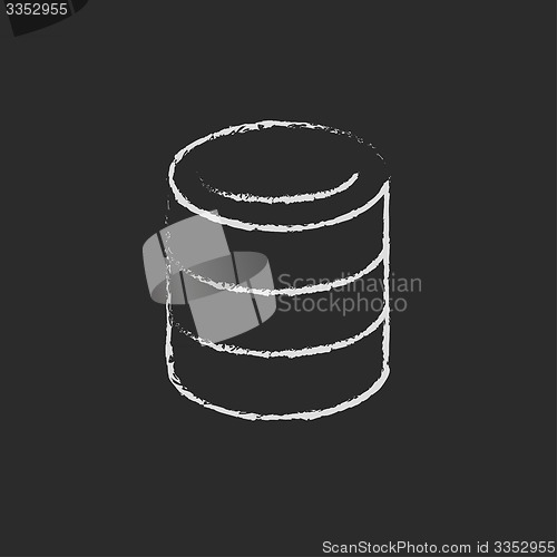 Image of Computer server drawn in chalk