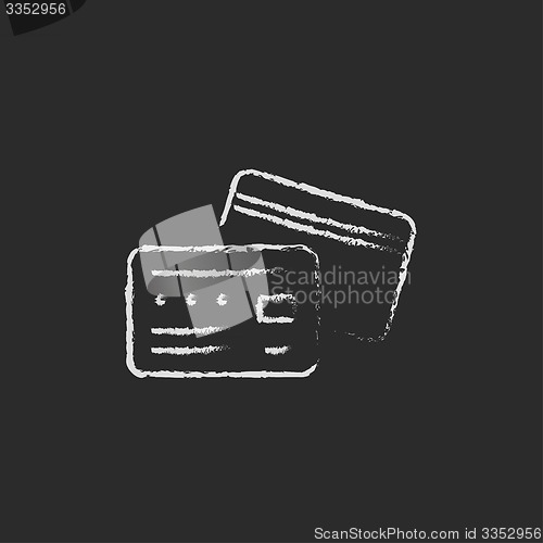 Image of Credit card drawn in chalk