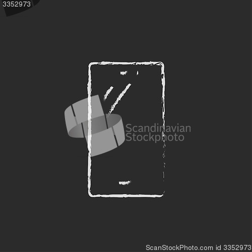 Image of Mobile phone drawn in chalk