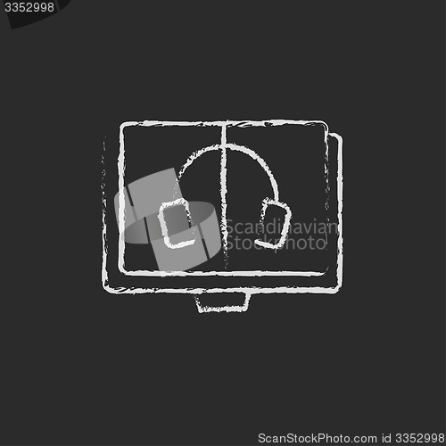 Image of Audiobook icon drawn in chalk
