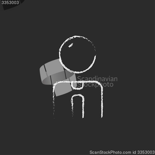 Image of Businessman drawn in chalk