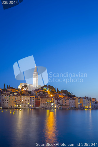 Image of Rovinj on Adriatic coast at sunset