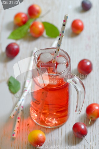 Image of Plum compote in glass jar