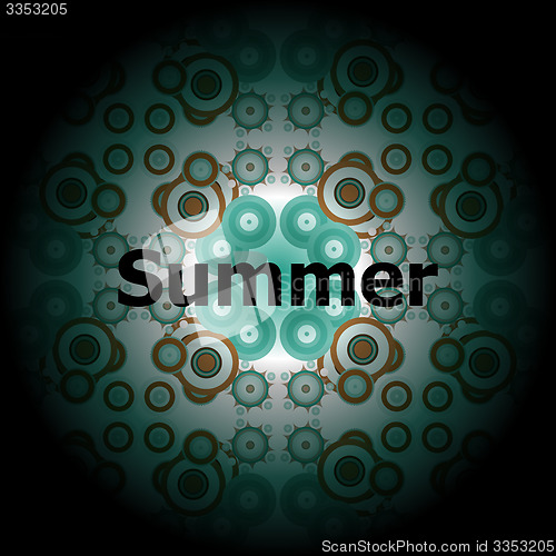 Image of Summer Words on abstract Backgrounds