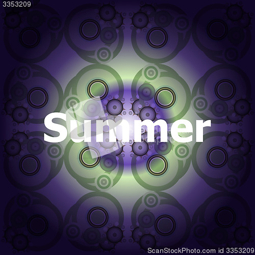 Image of Summer Words on abstract Backgrounds