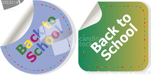 Image of Back to school icon. Internet button. Education concept