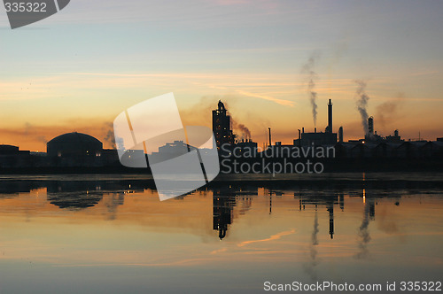 Image of Factory in the sundown