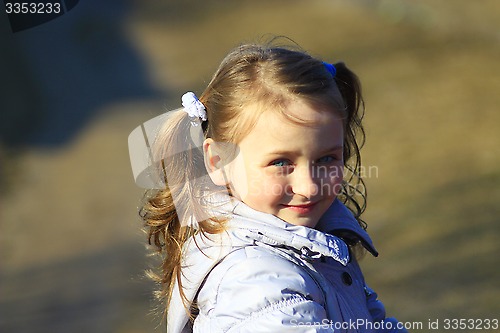 Image of portrait of young girl with nice braids
