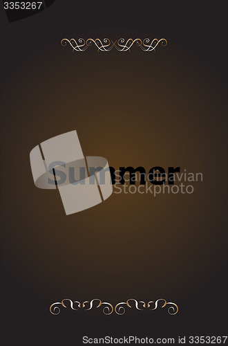 Image of Summer time. summer word on golden luxury background, summer holidays