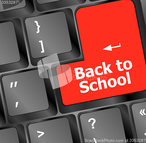 Image of Back to school, Education concept: computer keyboard, back to school