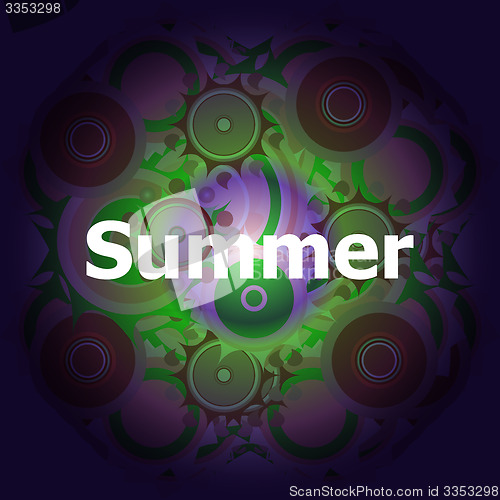 Image of Summer Words on abstract Backgrounds