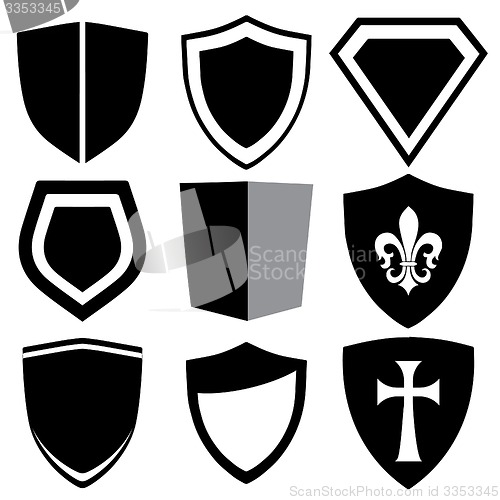 Image of modern shield collection