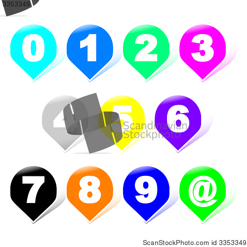 Image of Rainbow number stickers