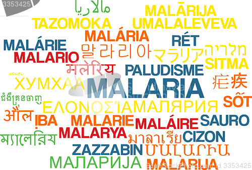 Image of Malaria multilanguage wordcloud background concept