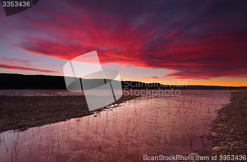 Image of Sunset over Lake Burralow