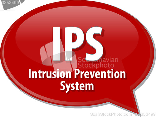 Image of IPS acronym definition speech bubble illustration