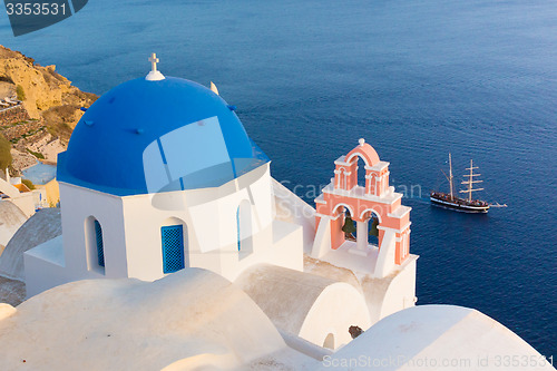 Image of Oia village on Santorini island, Greece.