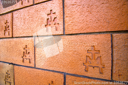 Image of milan  in italy old church      abstract  background stone