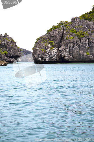 Image of   blue   stone in thailand kho phangan    a  water   south   sea