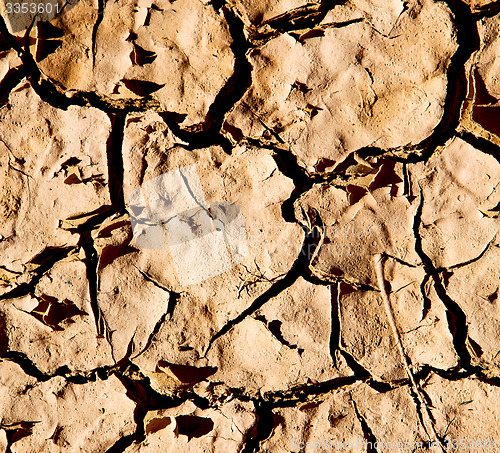 Image of cracked sand in morocco africa desert abstract macro