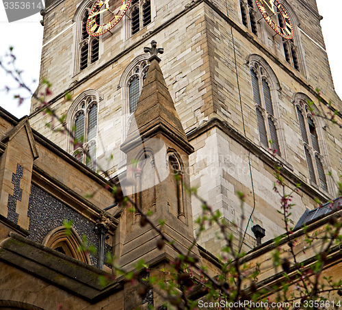 Image of door southwark  cathedral in london england old  construction an