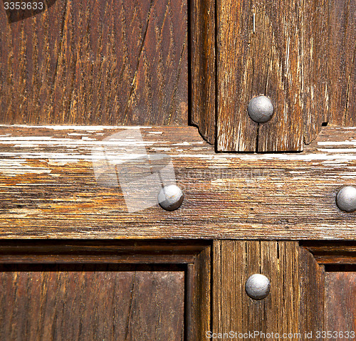 Image of   brass brown knocker and   olona varese italy