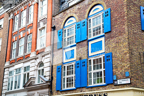 Image of old   in europe london  red brick wall         historical 
