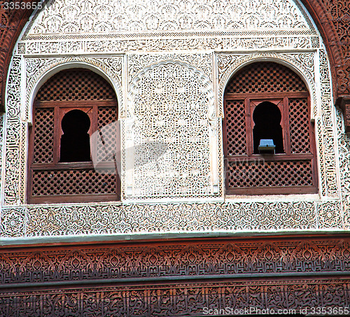 Image of moroccan old wall and brick in antique city