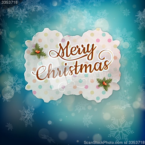 Image of Merry Christmas greeting card. EPS 10