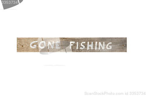 Image of Gone Fishing wooden sign 