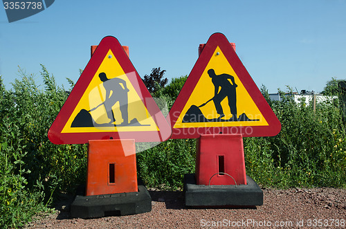 Image of Roadwork traffic signs