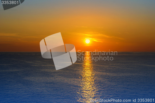 Image of Sunset over the sea