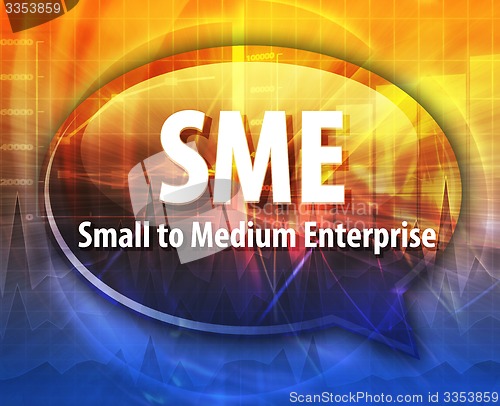 Image of SME acronym word speech bubble illustration