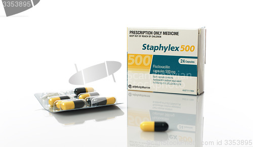 Image of Prescription Medicine - Staphylex antibiotic capsules