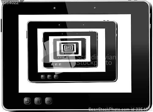 Image of kaleidoscope from black tablets