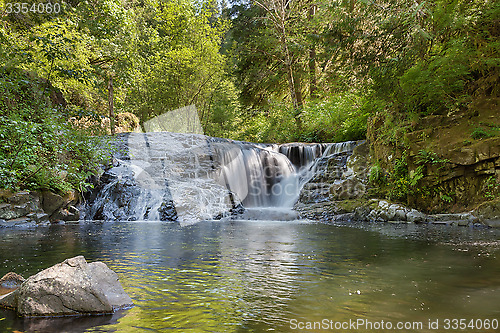 Image of Cascading Waterfall at Sweet Creek Falls Trail