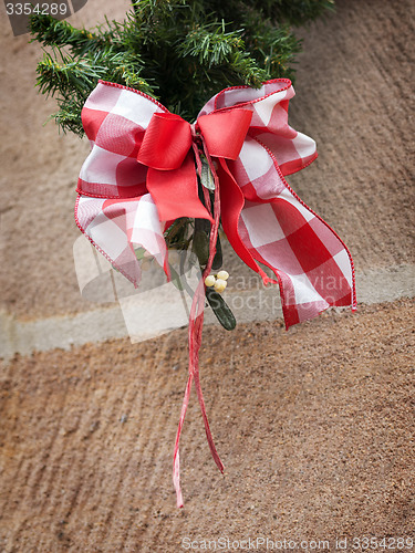 Image of Red white bow Christmas Market