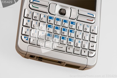 Image of Mobile phone keyboard.