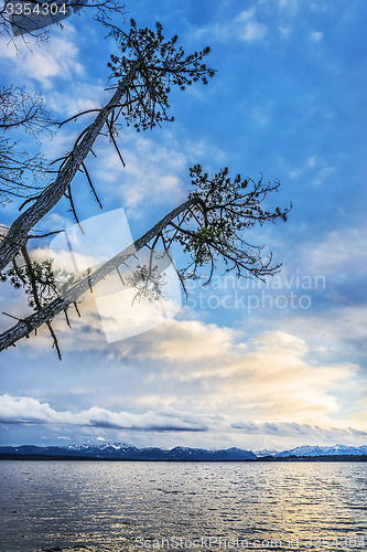 Image of Lake Tutzing with clouds