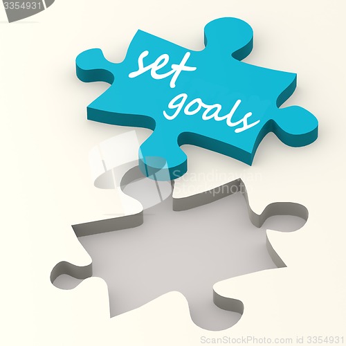 Image of Set goals on blue puzzle