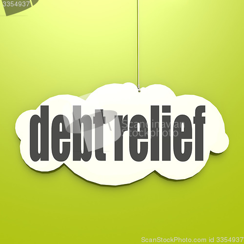 Image of White cloud with debt relief