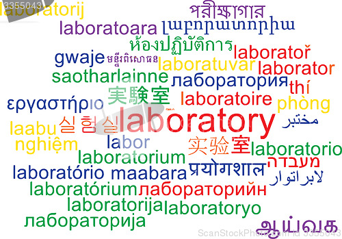 Image of Laboratory multilanguage wordcloud background concept