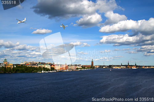 Image of Busy skies over Stockholm