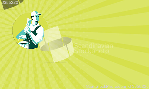 Image of Business card House Painter Paintbrush Paint Circle Retro