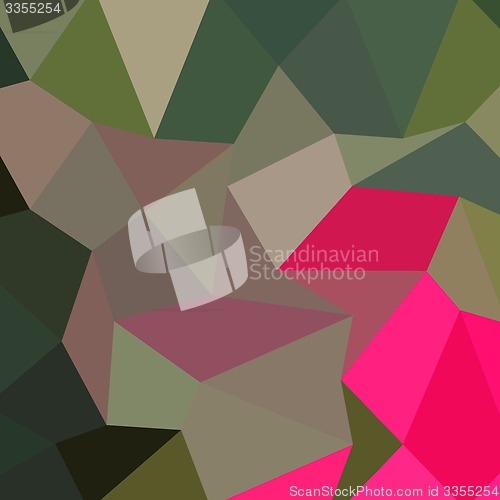 Image of Cerise Red Green Abstract Low Polygon Background