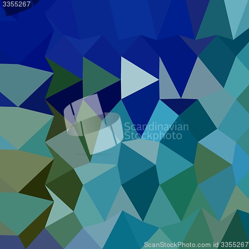 Image of Blue Pigment Abstract Low Polygon Background