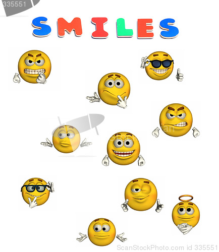 Image of 3d animation smile face