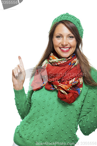 Image of Excited exuberant pretty young woman